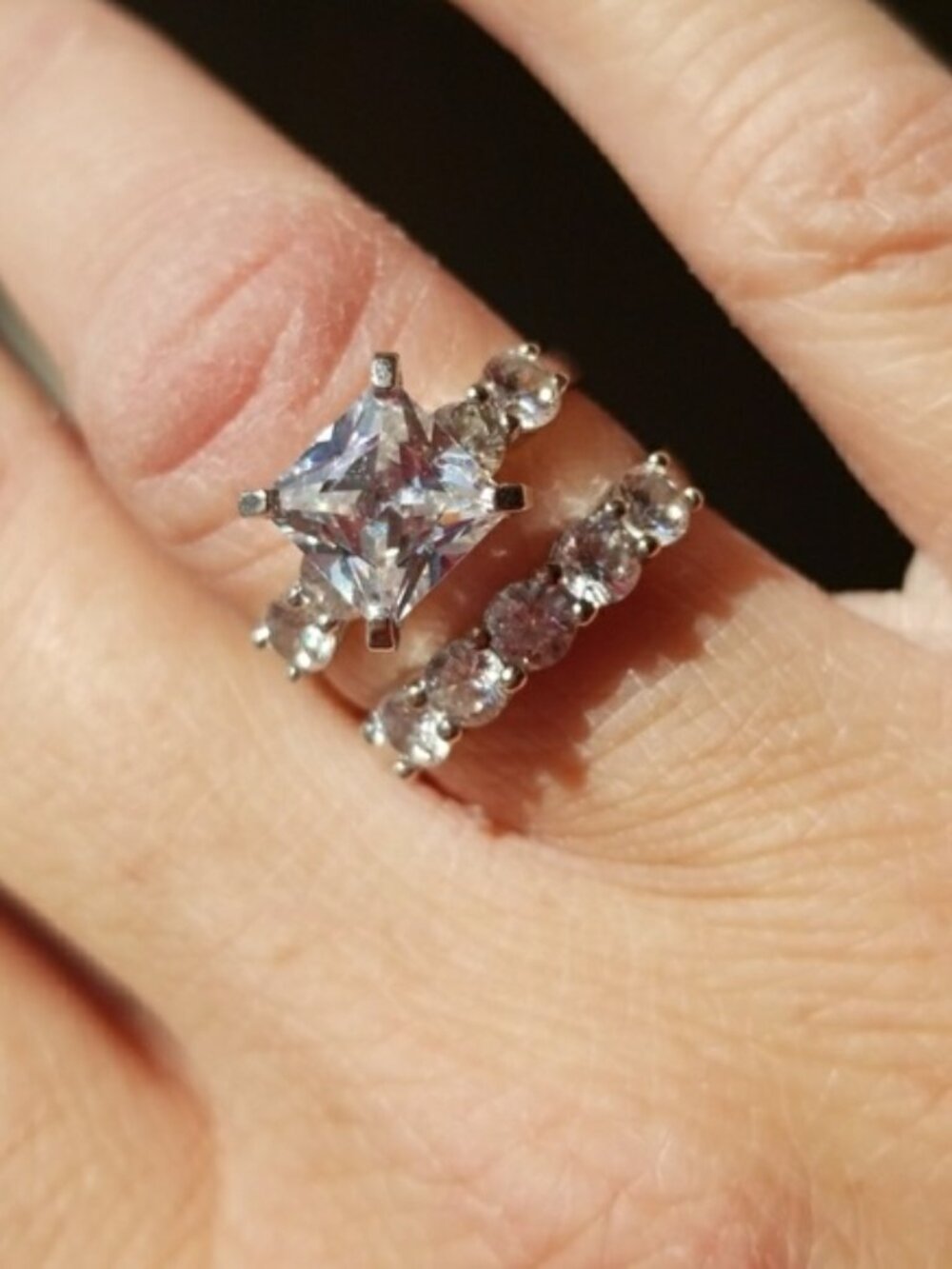 💍BEAUTIFUL SQUARE CUT 7.43 CTW BELLE LUCE CZ RING